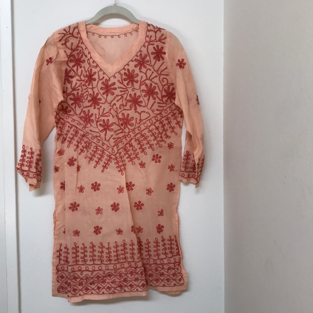 Vintage Indian cotton beach cover up